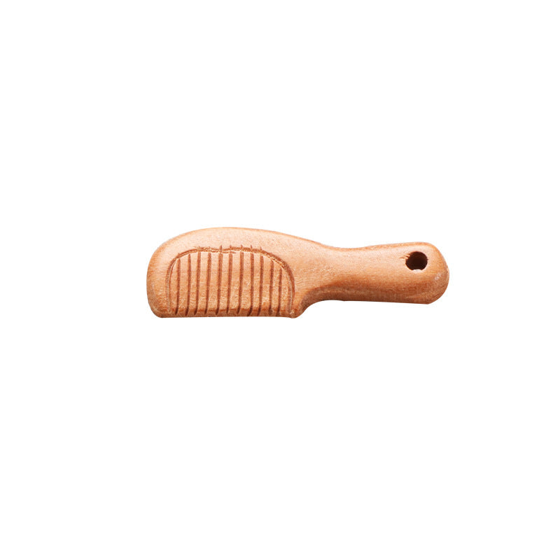 Peach Wood Clipper Small Comb Broom Steamer Bracelet