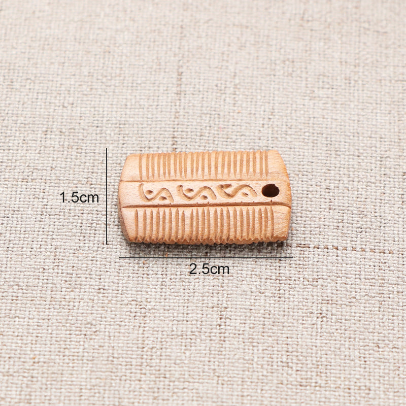 Peach Wood Clipper Small Comb Broom Steamer Bracelet