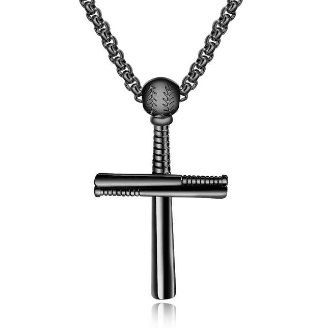 Men's Promotional Baseball Cross Stainless Steel Titanium Pendants
