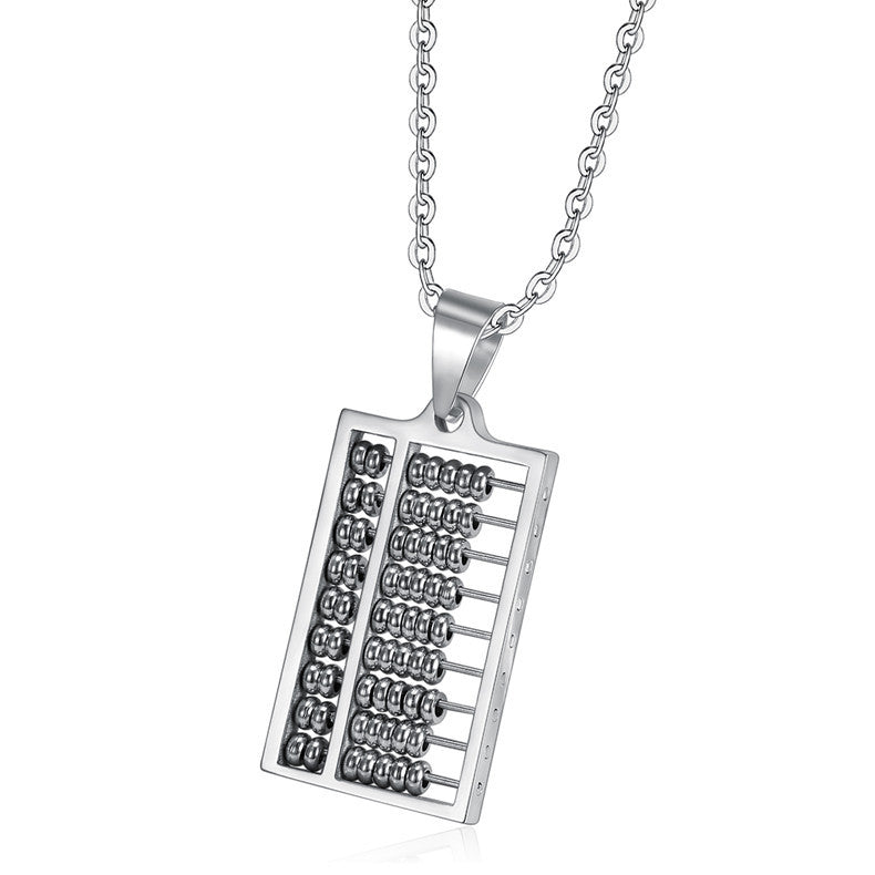 Personal Accessories Abacus Titanium Steel Stainless Clavicle Necklaces