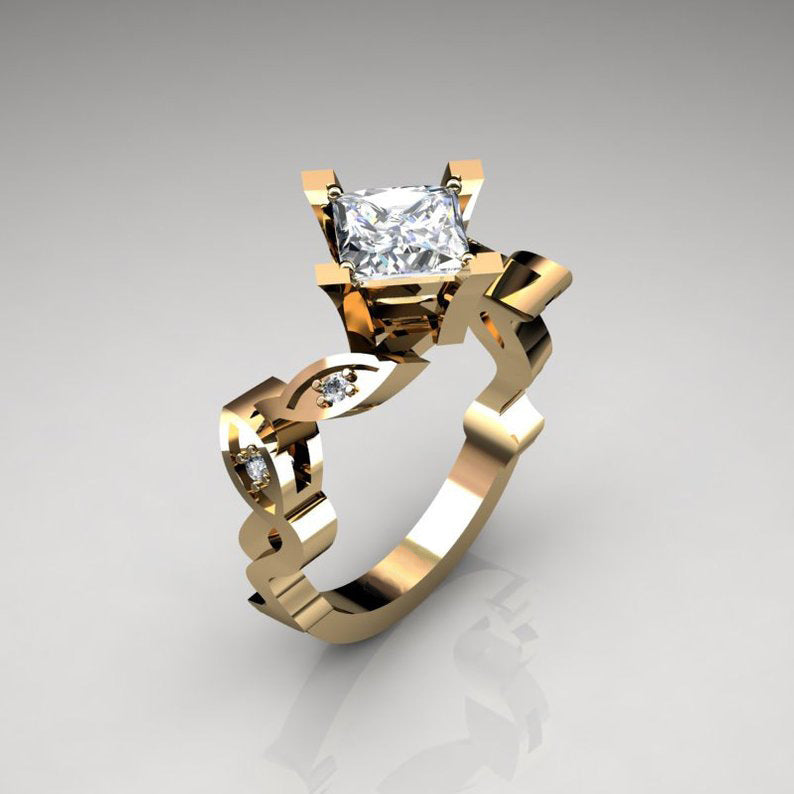 Women's & Men's Personality Trend Irregular Shape Twisted Punk Ring