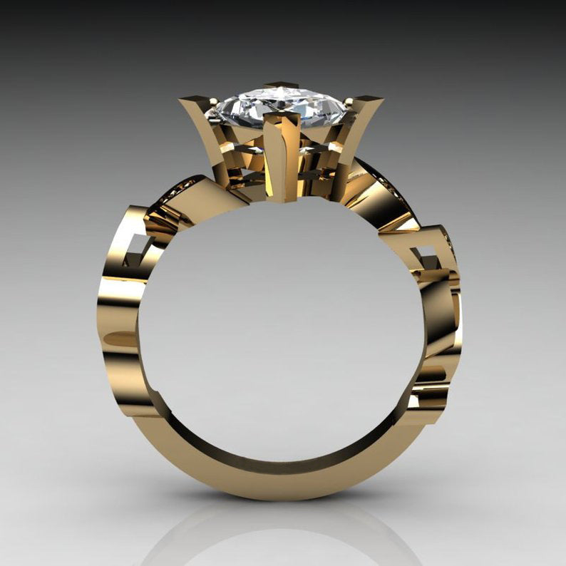 Women's & Men's Personality Trend Irregular Shape Twisted Punk Ring