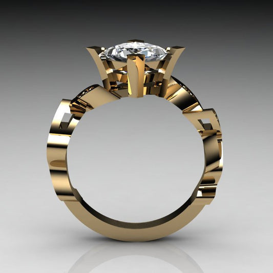Women's & Men's Personality Trend Irregular Shape Twisted Punk Ring