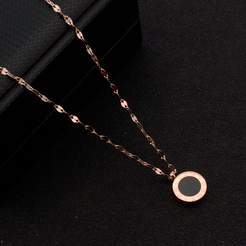 Women's Titanium Steel Retro Artistic Mori Heart Necklaces