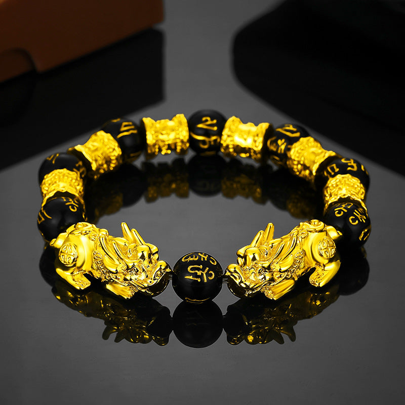 Men's Vietnam Placer Gold Pi Imitation Hard Pure Fast Bracelet