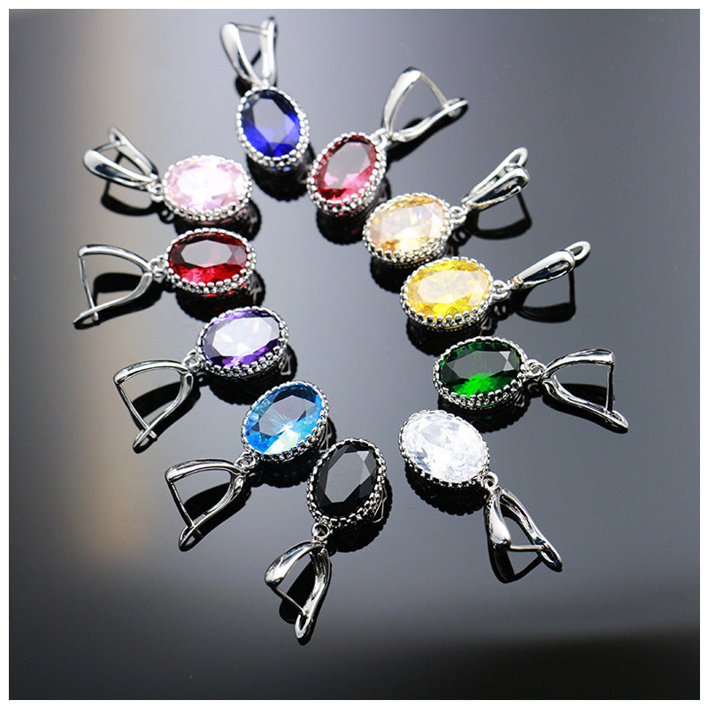 Unique Fashion Zircon Three-piece Oval Optional Jewelry Set