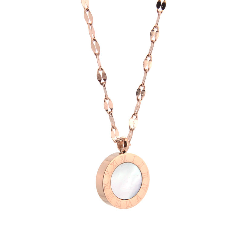 Women's Titanium Steel Retro Artistic Mori Heart Necklaces