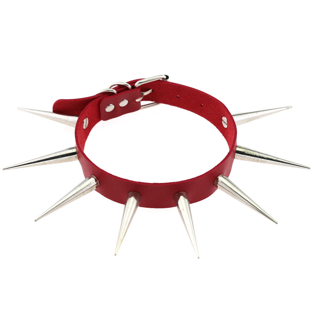 Gothic Trend Neutral Super Cool Pointed Spike Rivet Collar