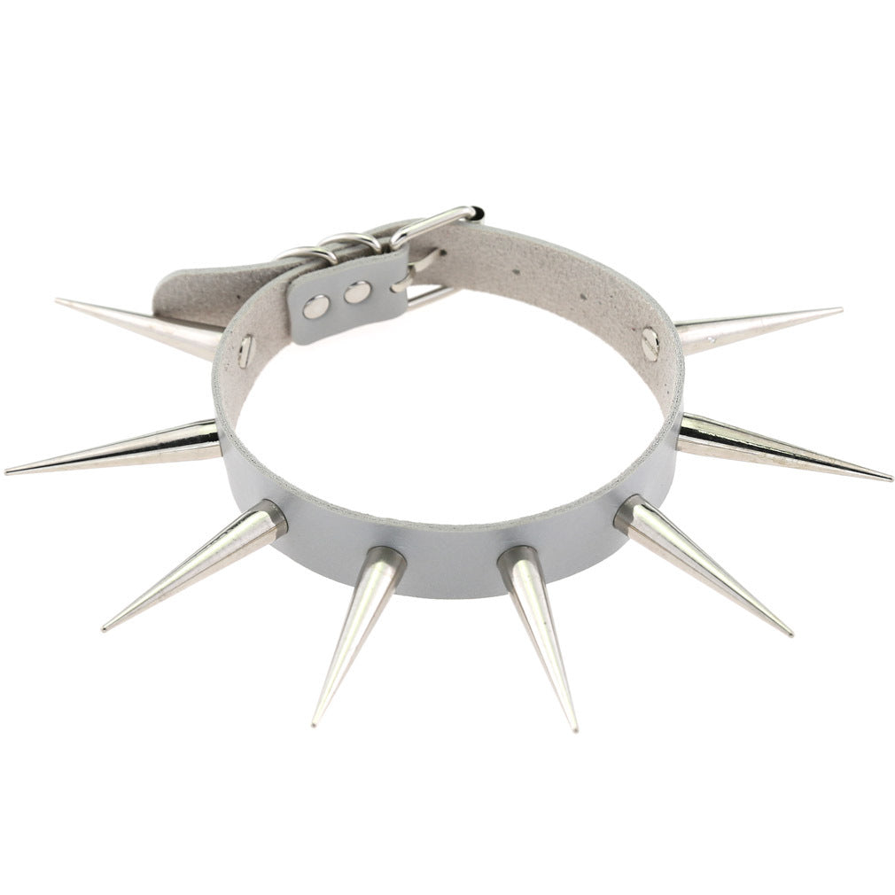 Gothic Trend Neutral Super Cool Pointed Spike Rivet Collar