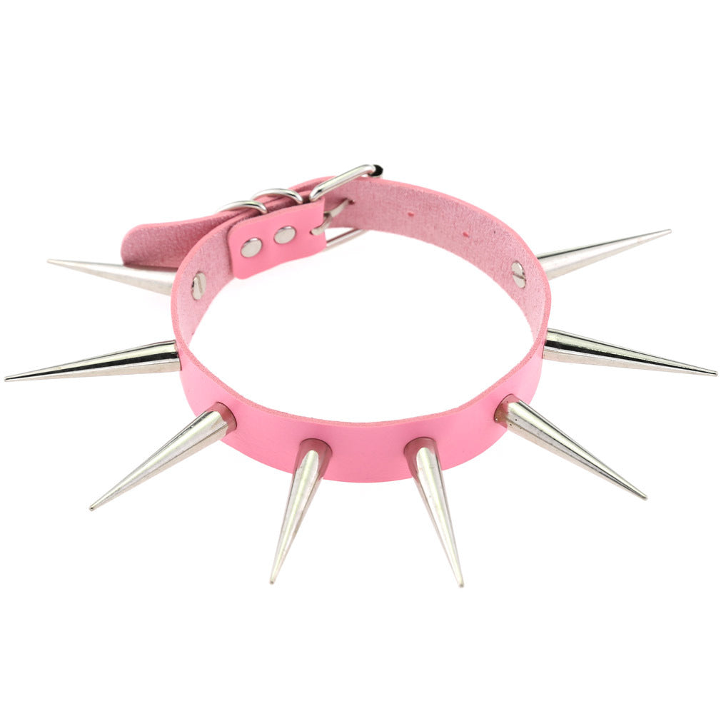 Gothic Trend Neutral Super Cool Pointed Spike Rivet Collar