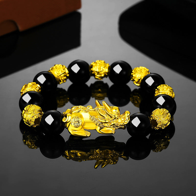 Men's Vietnam Placer Gold Pi Imitation Hard Pure Fast Bracelet