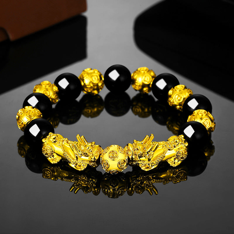 Men's Vietnam Placer Gold Pi Imitation Hard Pure Fast Bracelet