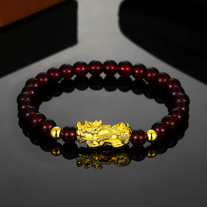 Men's Vietnam Placer Gold Pi Imitation Hard Pure Fast Bracelet