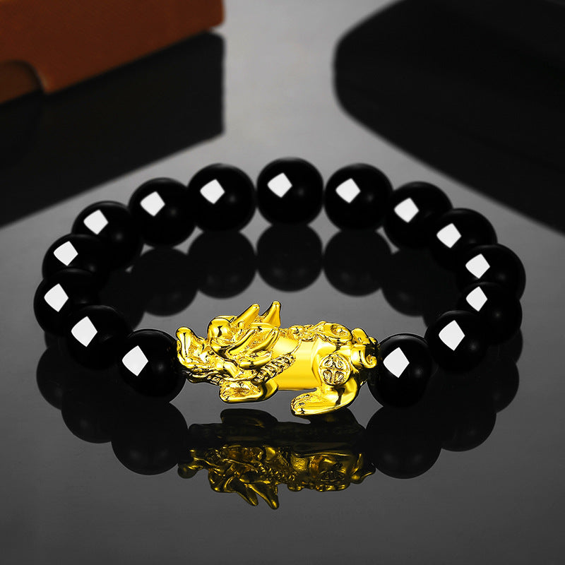 Men's Vietnam Placer Gold Pi Imitation Hard Pure Fast Bracelet