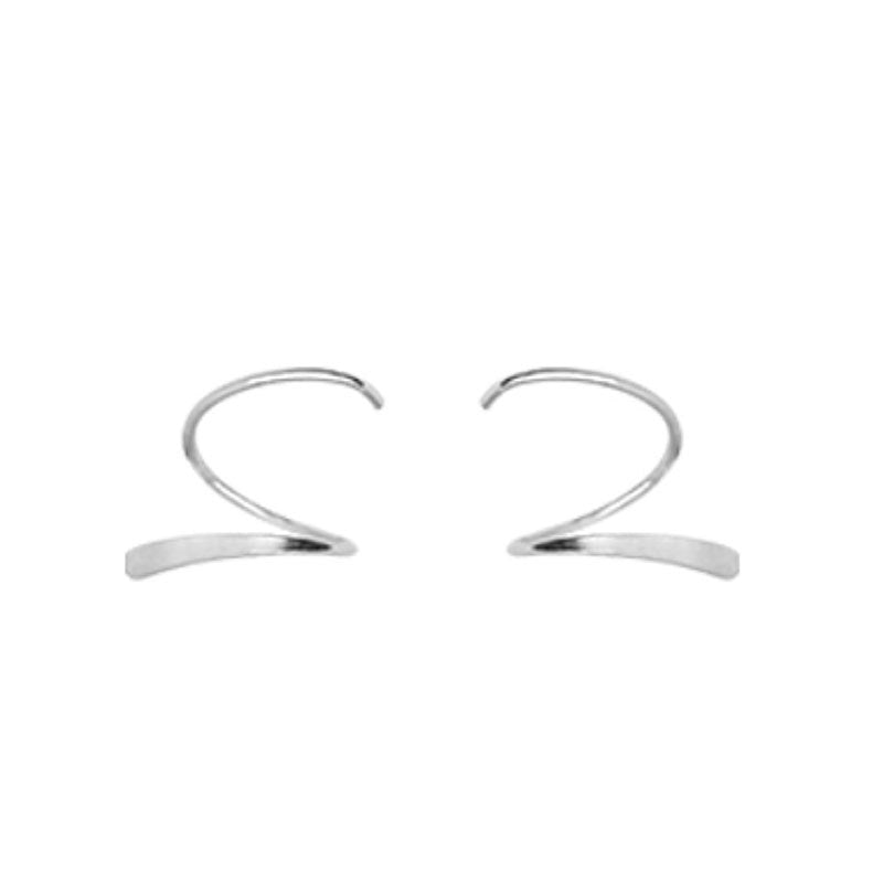 Women's Sier Trendy Simple Graceful Personalized Cold Earrings