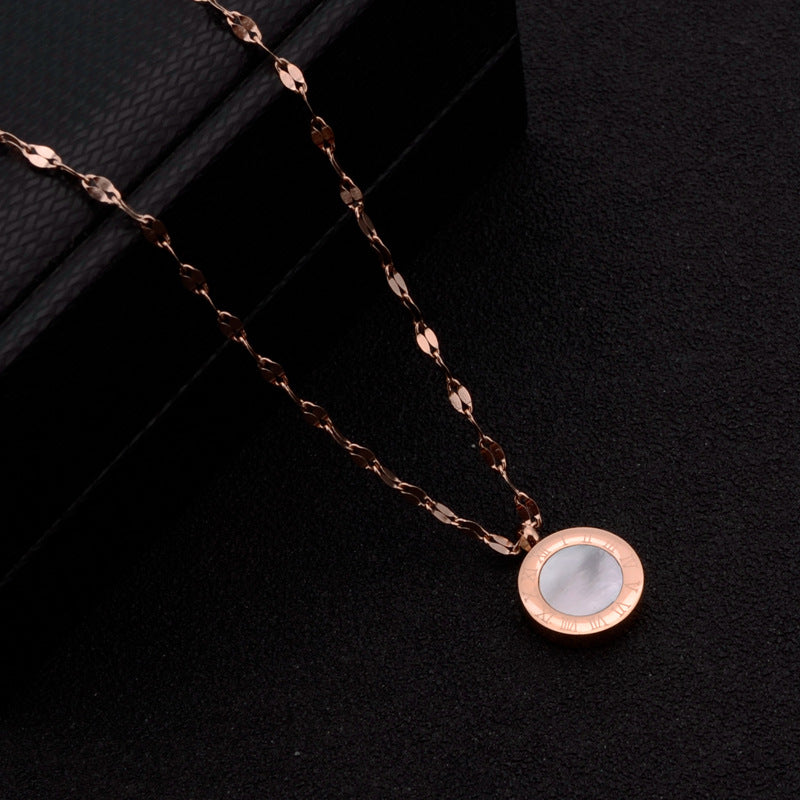 Women's Titanium Steel Retro Artistic Mori Heart Necklaces