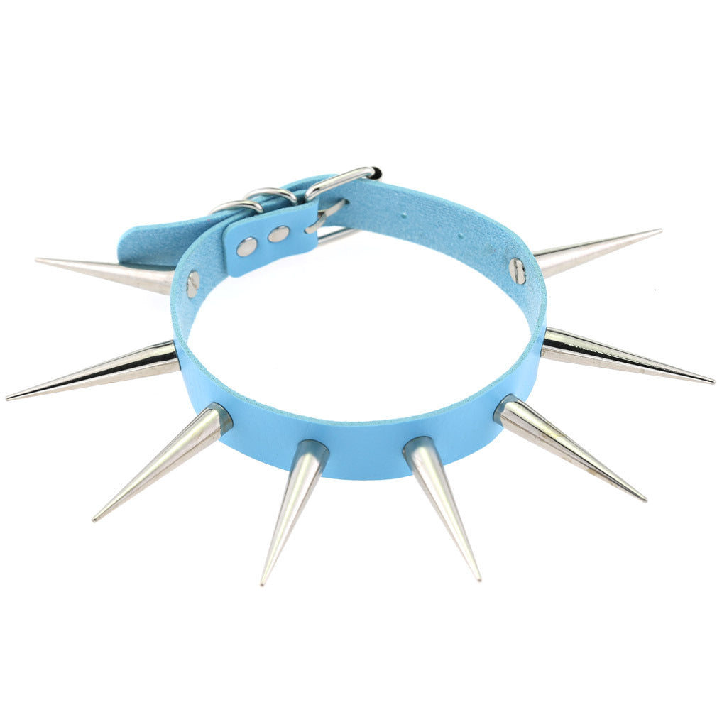 Gothic Trend Neutral Super Cool Pointed Spike Rivet Collar