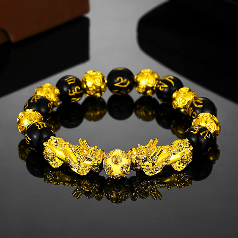 Men's Vietnam Placer Gold Pi Imitation Hard Pure Fast Bracelet
