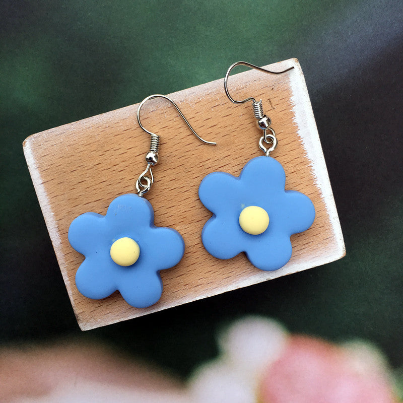 Funny Contrast Color Little Flower Cute Candy Earrings