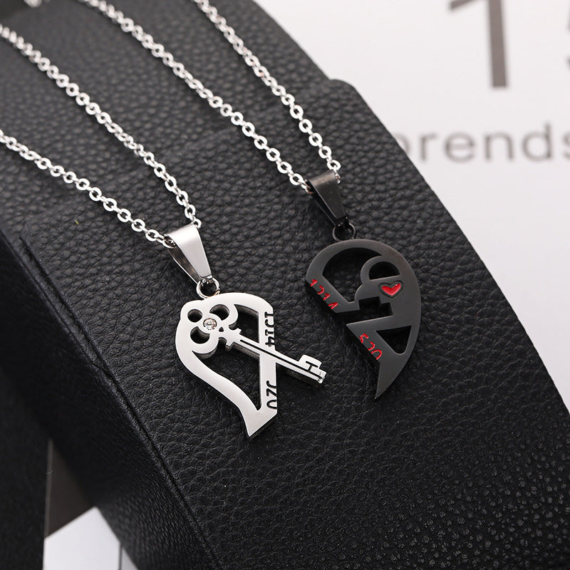 Fashion Key Stitching Niche Design Love Valentine's Day Necklace