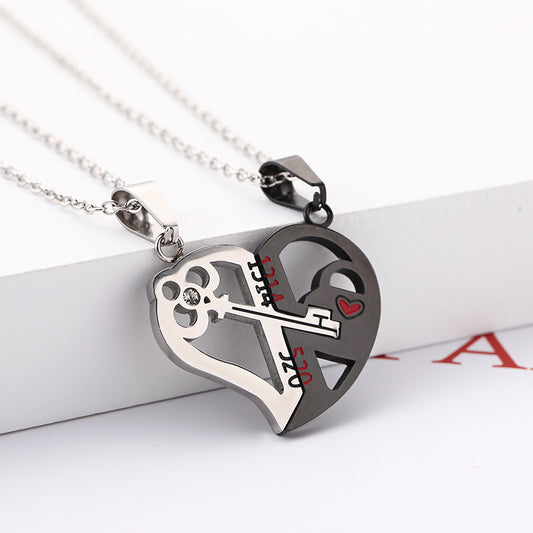 Fashion Key Stitching Niche Design Love Valentine's Day Necklace