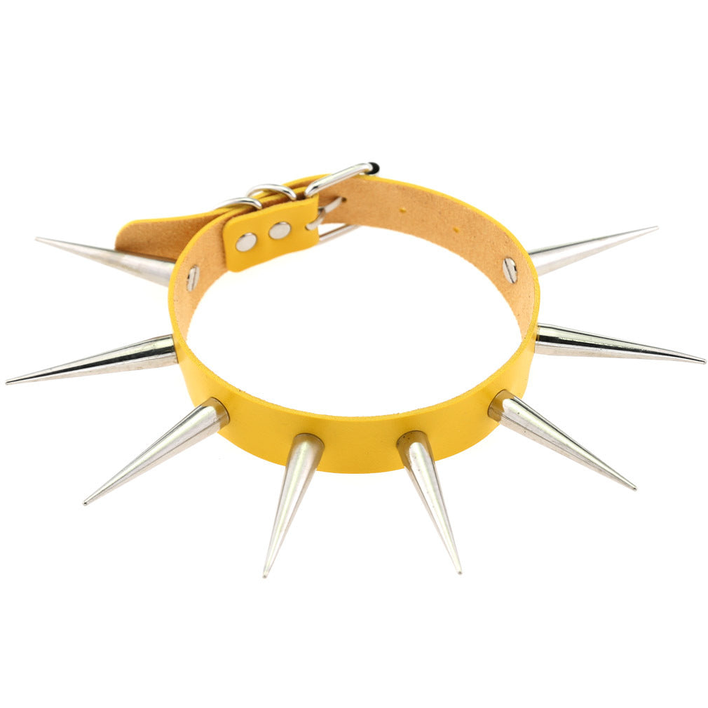 Gothic Trend Neutral Super Cool Pointed Spike Rivet Collar