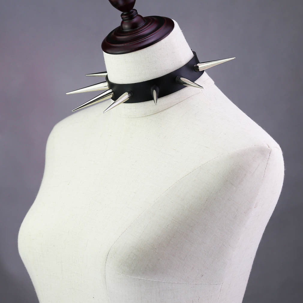 Gothic Trend Neutral Super Cool Pointed Spike Rivet Collar