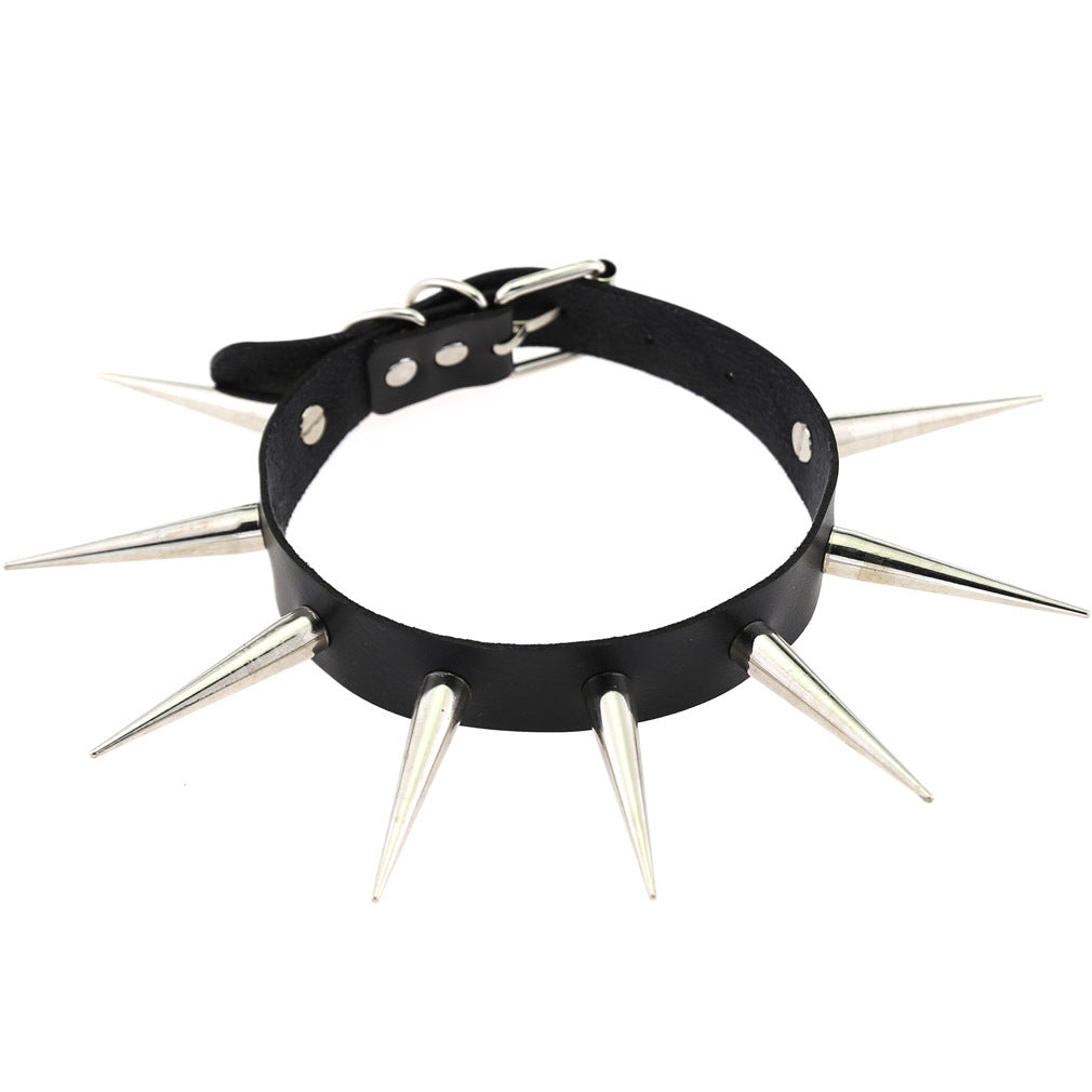 Gothic Trend Neutral Super Cool Pointed Spike Rivet Collar
