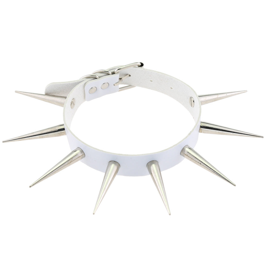Gothic Trend Neutral Super Cool Pointed Spike Rivet Collar