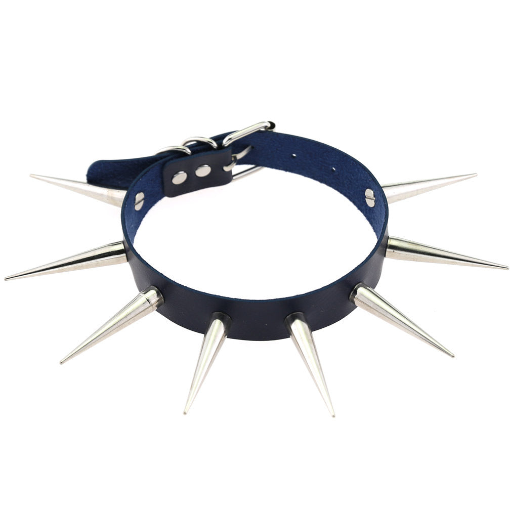 Gothic Trend Neutral Super Cool Pointed Spike Rivet Collar