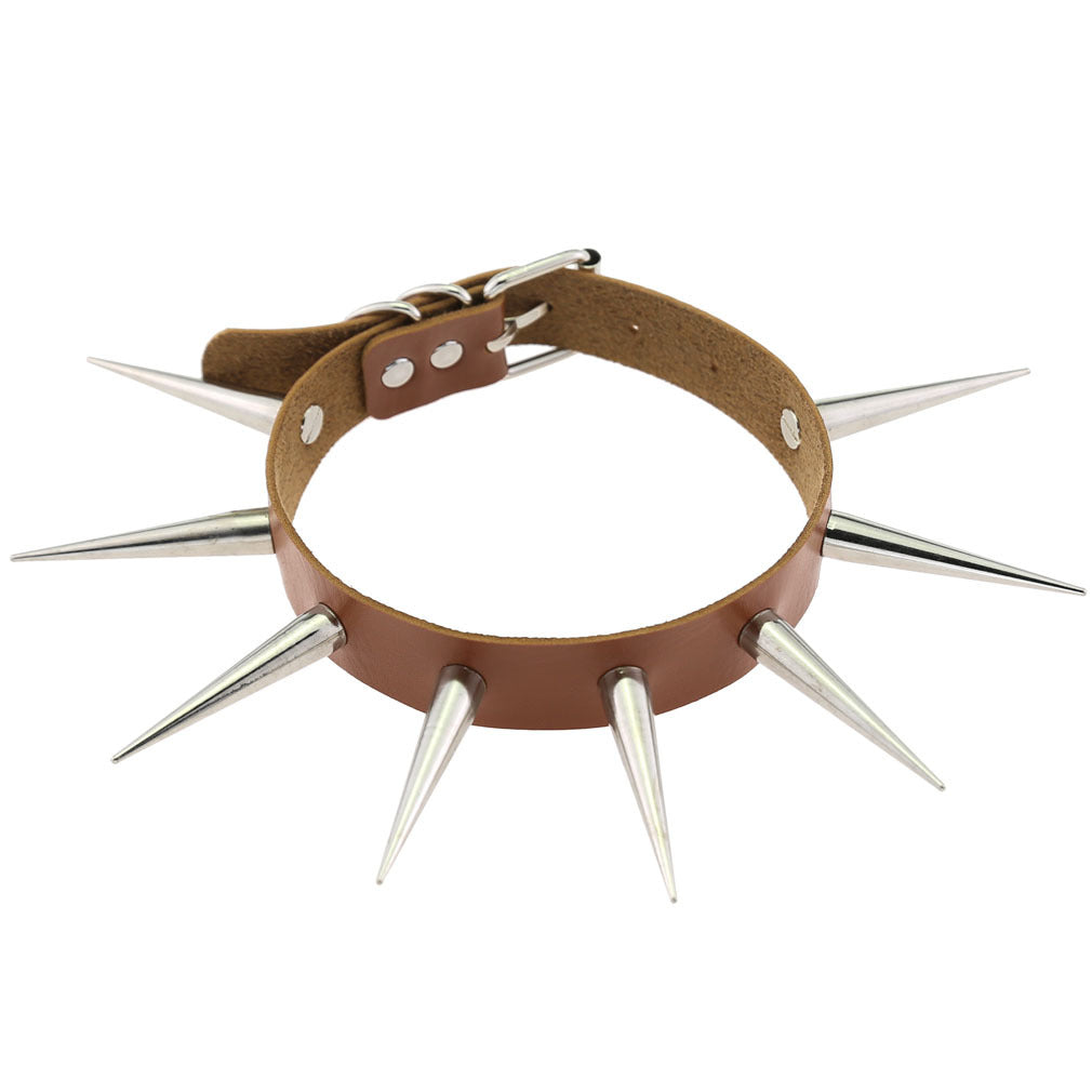 Gothic Trend Neutral Super Cool Pointed Spike Rivet Collar