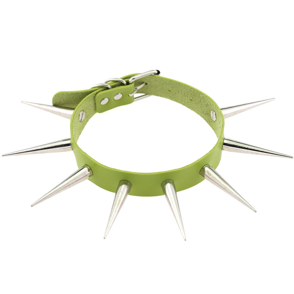 Gothic Trend Neutral Super Cool Pointed Spike Rivet Collar