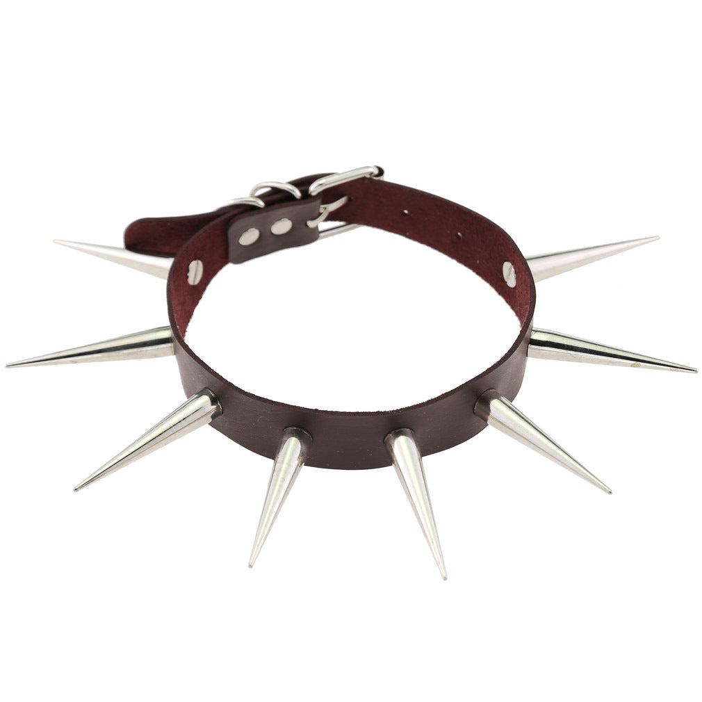 Gothic Trend Neutral Super Cool Pointed Spike Rivet Collar
