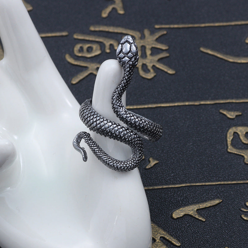 Novelty Creative Spirit Snake Gothic Personality Zodiac Male Ring
