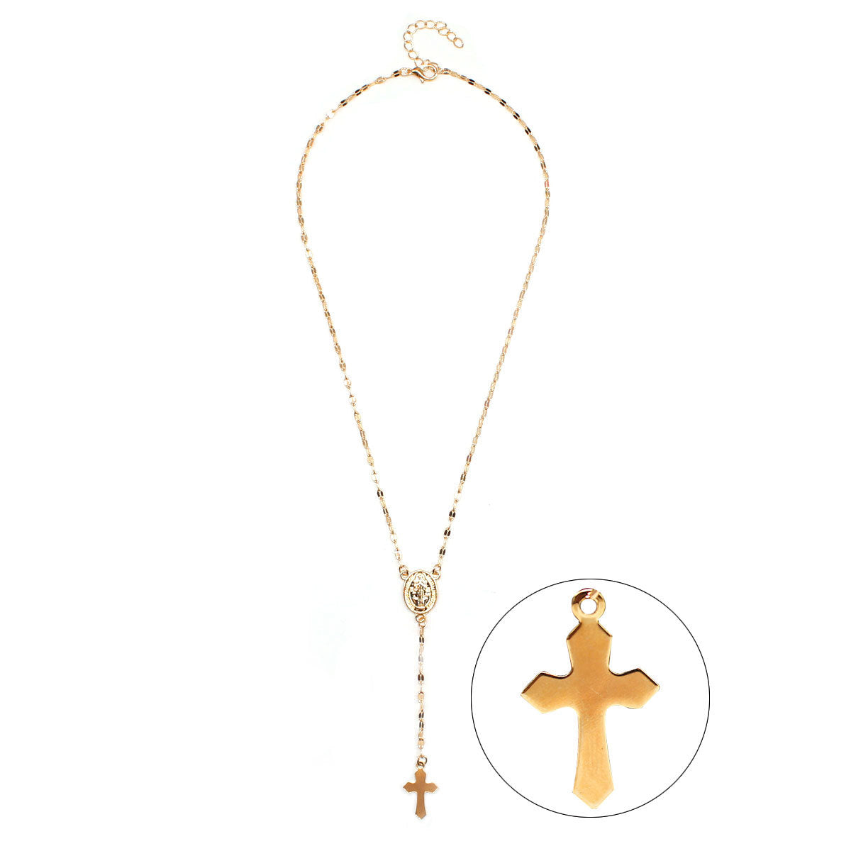 Women's Glamorous Three-color Cross Virgin Fashion Necklaces