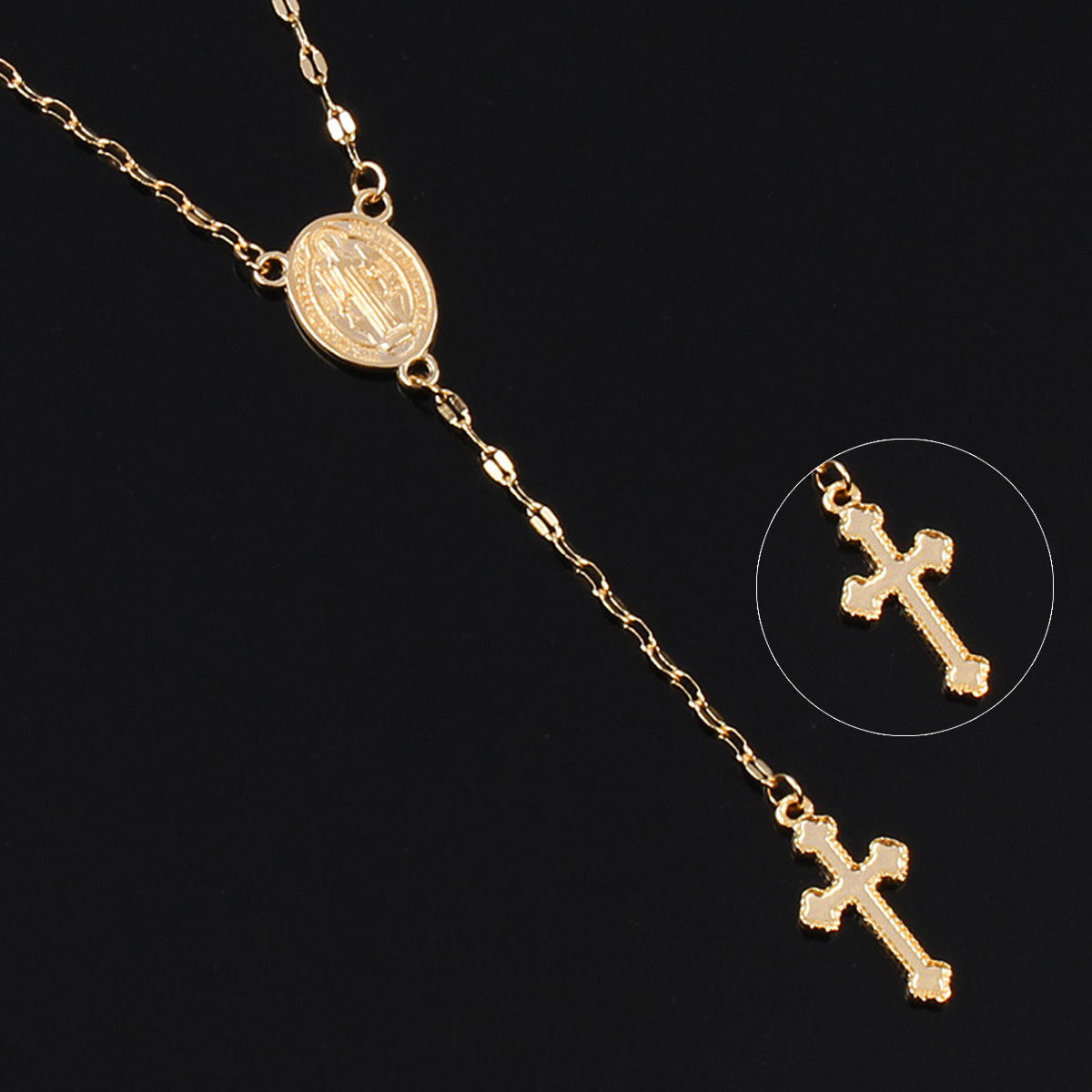 Women's Glamorous Three-color Cross Virgin Fashion Necklaces