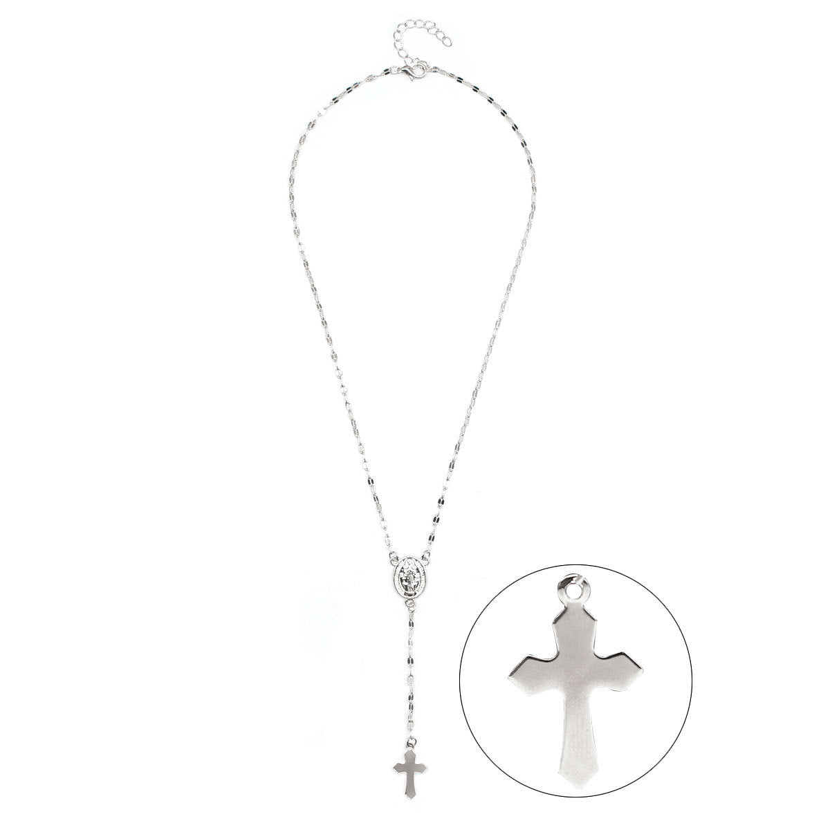 Women's Glamorous Three-color Cross Virgin Fashion Necklaces