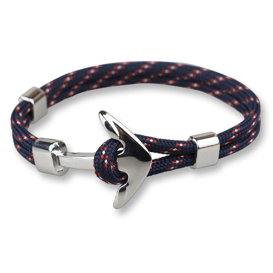 Men's Aircraft Head Trend Boat Anchor Polyester Bracelets