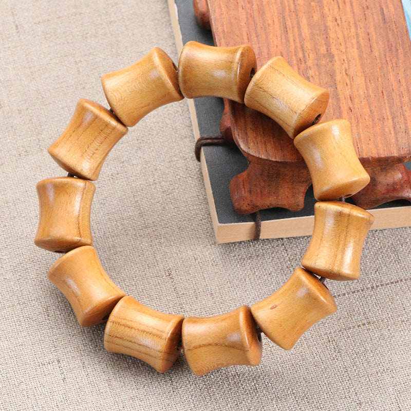 Women's & Men's Wood Bamboo Joint Buddha Beads Couple Pendants