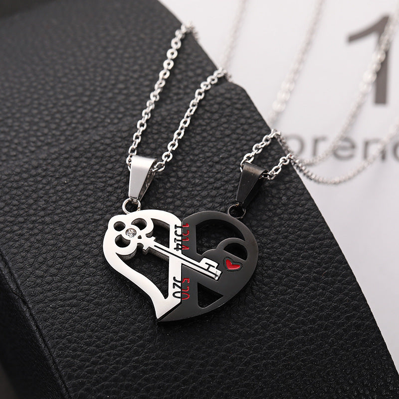 Fashion Key Stitching Niche Design Love Valentine's Day Necklace