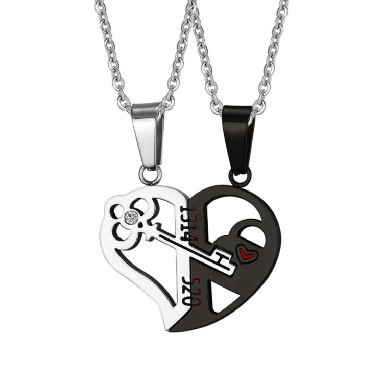 Fashion Key Stitching Niche Design Love Valentine's Day Necklace