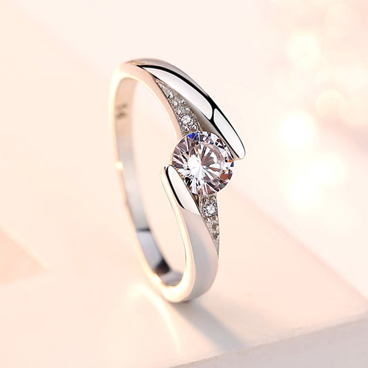 Women's Sterling Sier Korean Noble Classic Closed Rings