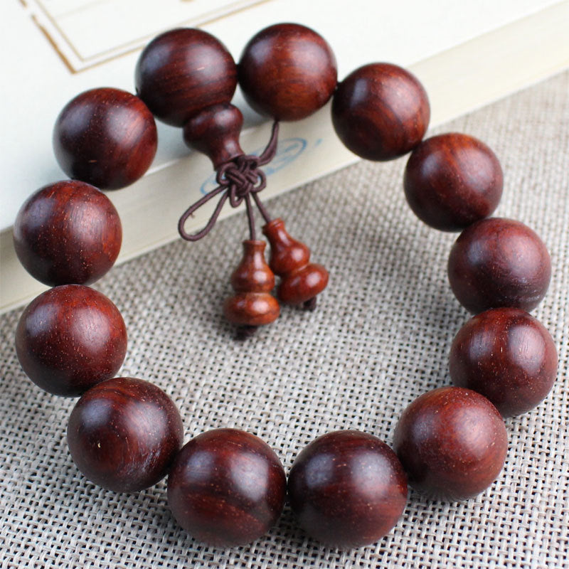 Women's & Men's Red Sandalwood Zambia Rosewood Beads Crafts Like Bracelet