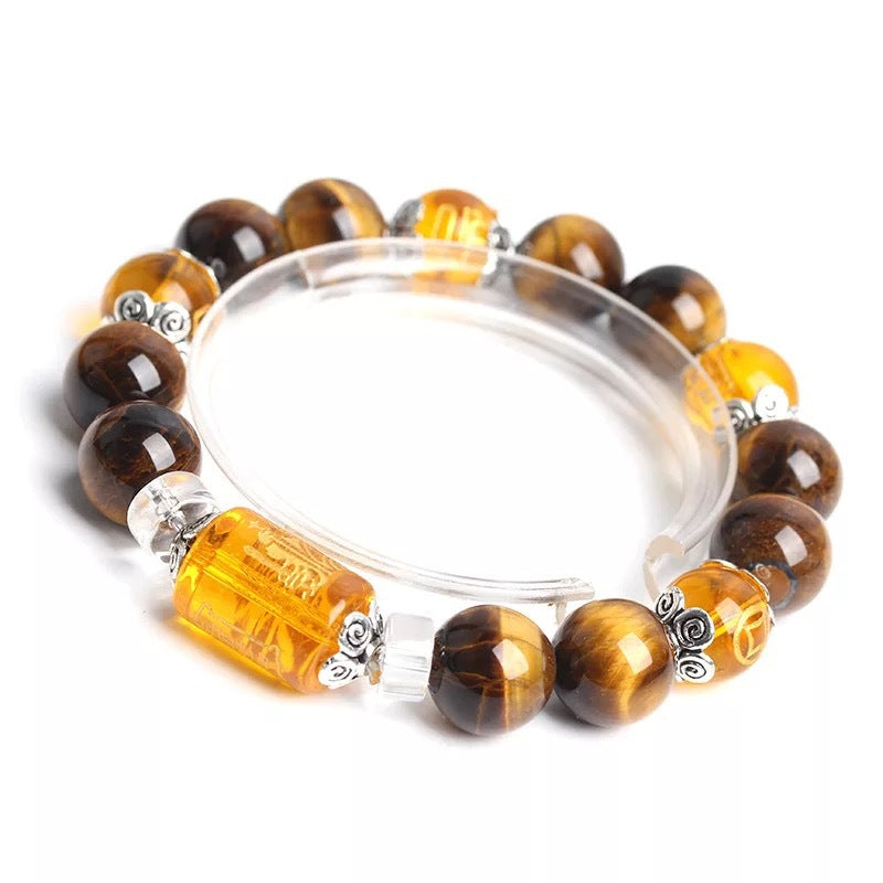 Women's & Men's Three-sided God Of Wealth Lucky Beads Buddha Five Elements Bracelet