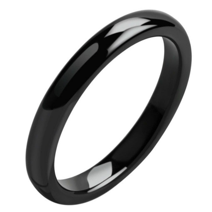 Women's & Men's Steel Color Black Gold Inner Outer Rings