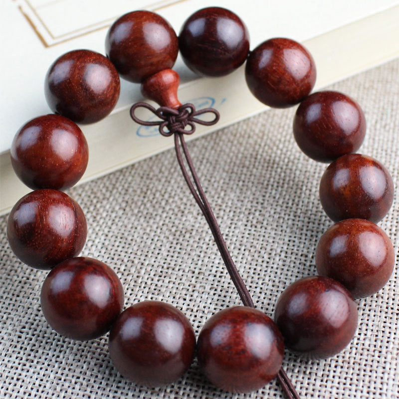 Women's & Men's Red Sandalwood Zambia Rosewood Beads Crafts Like Bracelet