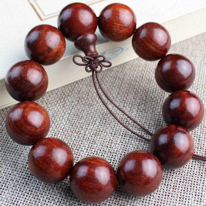 Women's & Men's Red Sandalwood Zambia Rosewood Beads Crafts Like Bracelet