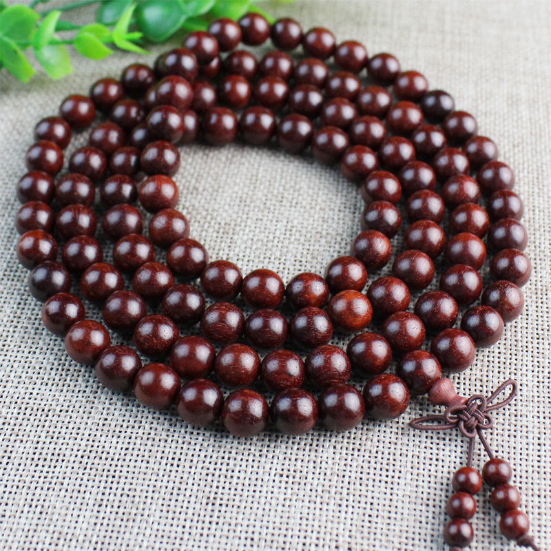 Women's & Men's Red Sandalwood Zambia Rosewood Beads Crafts Like Bracelet