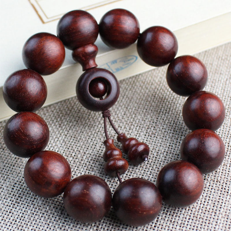 Women's & Men's Red Sandalwood Zambia Rosewood Beads Crafts Like Bracelet
