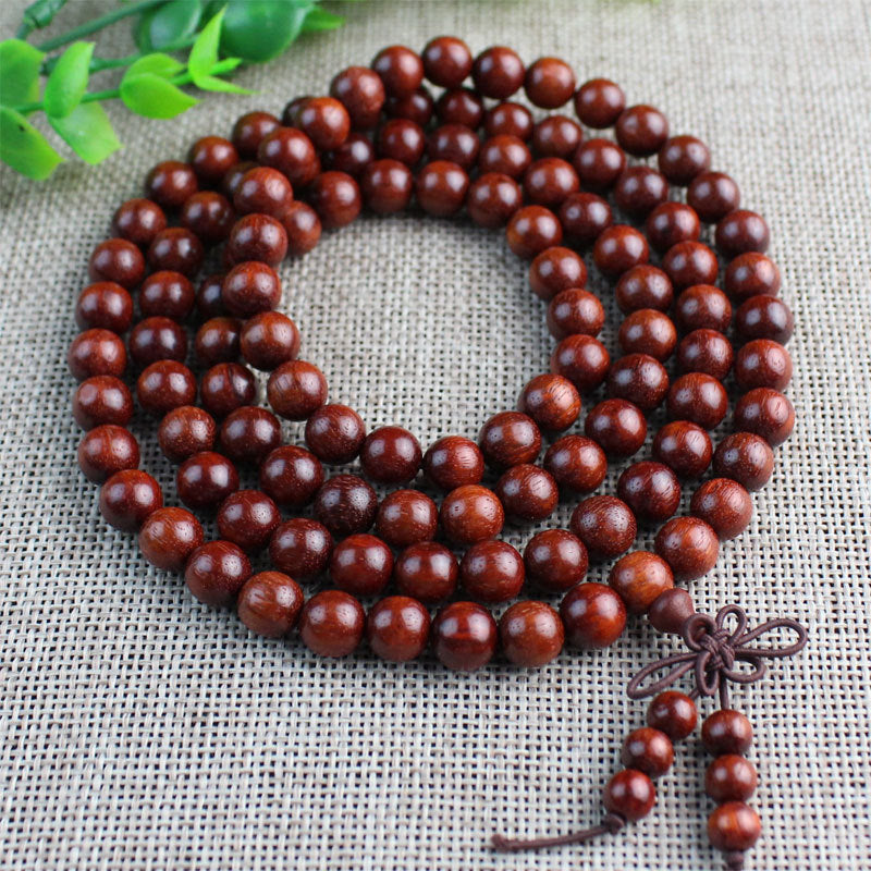 Women's & Men's Red Sandalwood Zambia Rosewood Beads Crafts Like Bracelet